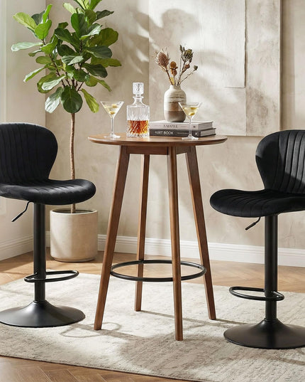 Giantex Lot de 2 ou 4 tabourets de bar | Chaises réglables hauteur comptoir avec dossiers rembourrés en velours