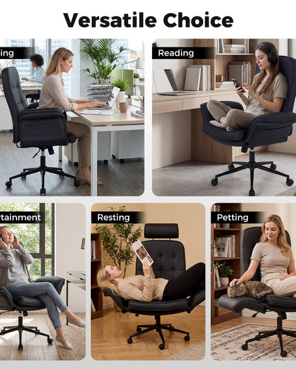 Giantex Criss Cross Chair with Armrests & Wheels for Bedroom
