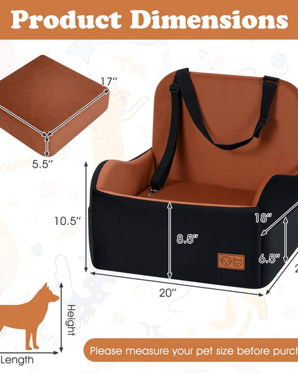 Giantex Orthopedic Dog Car Seat for Small Dogs up to 35/55 lbs(21'' x 20'' x 18''/32'' x 21'' x 18'')