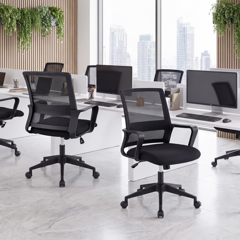 Mesh Office Chair, Mid Back Computer Desk Chair, Ergonomic Executive Chair