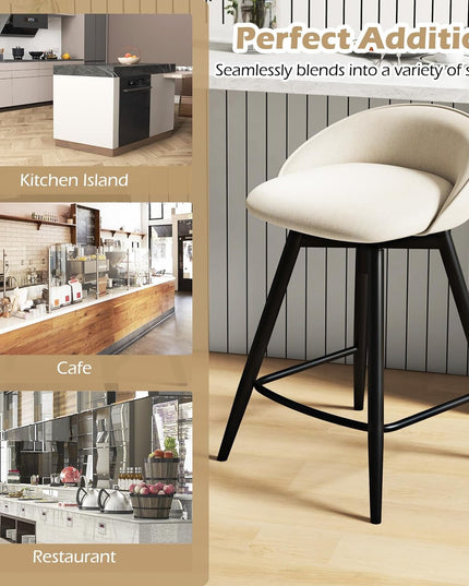 Giantex Swivel Bar Stools Set with Footrest for Kitchen Island