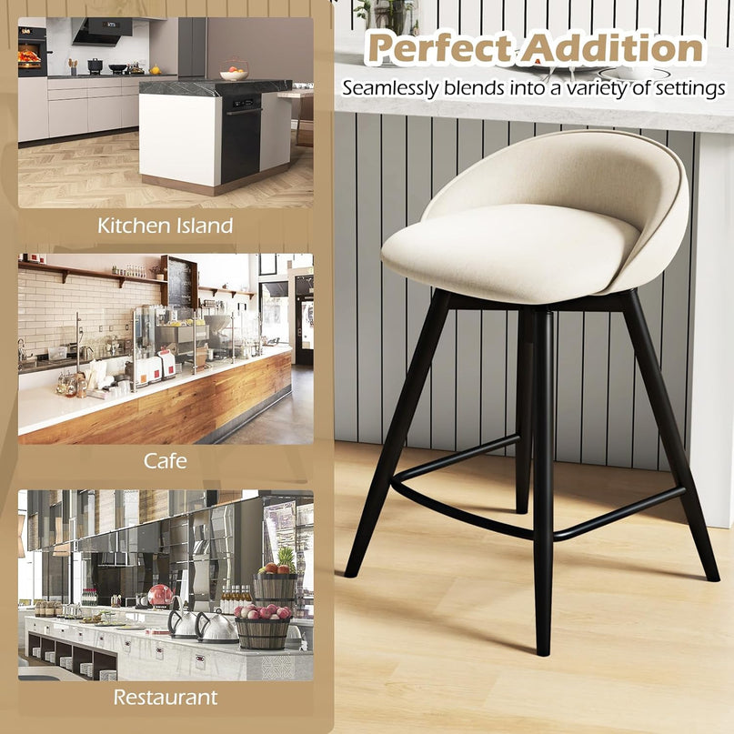 Giantex Swivel Bar Stools Set with Footrest for Kitchen Island