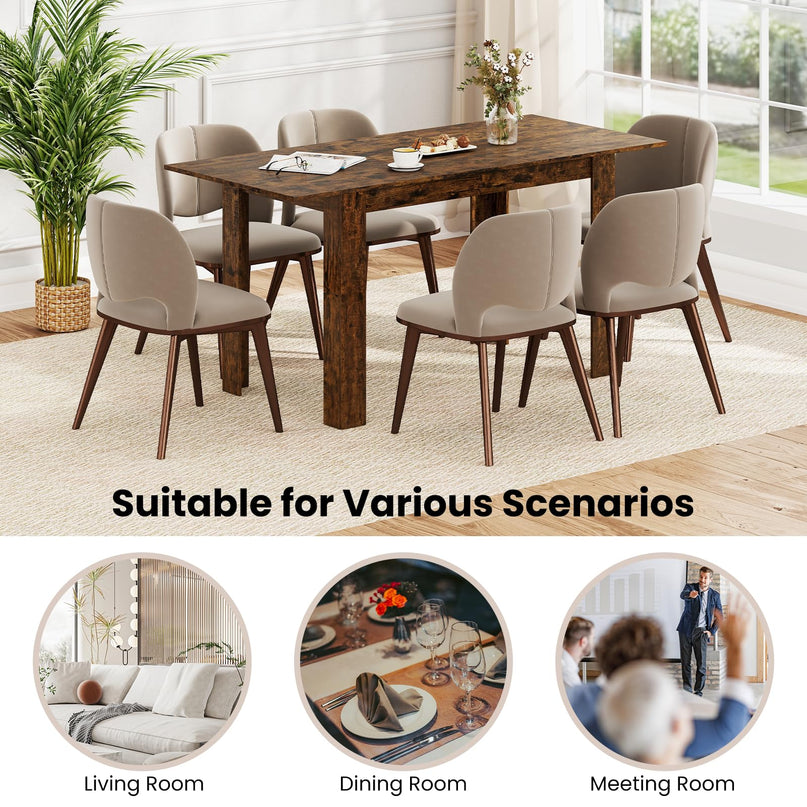 Giantex 47"-62" Extendable Dining Room Table for 4-8 Farmhouse Dining Table