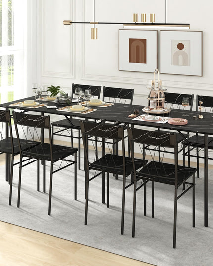 Giantex Dining Table Set for 4, 5-Piece Breakfast Nook with Kitchen Table, 4 Dining Chairs