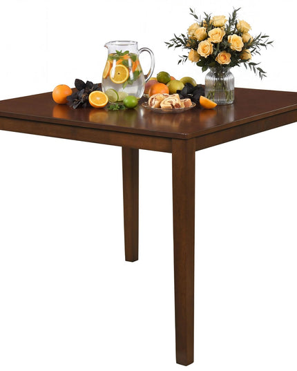 Giantex 35.5" Square Kitchen Table with Solid Rubber Wood Legs