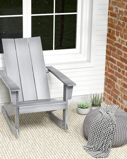 Giantex Outdoor Rocking Chairs for Porch - Waterproof HDPE Adirondack Rocker, 330lbs Weight Capacity