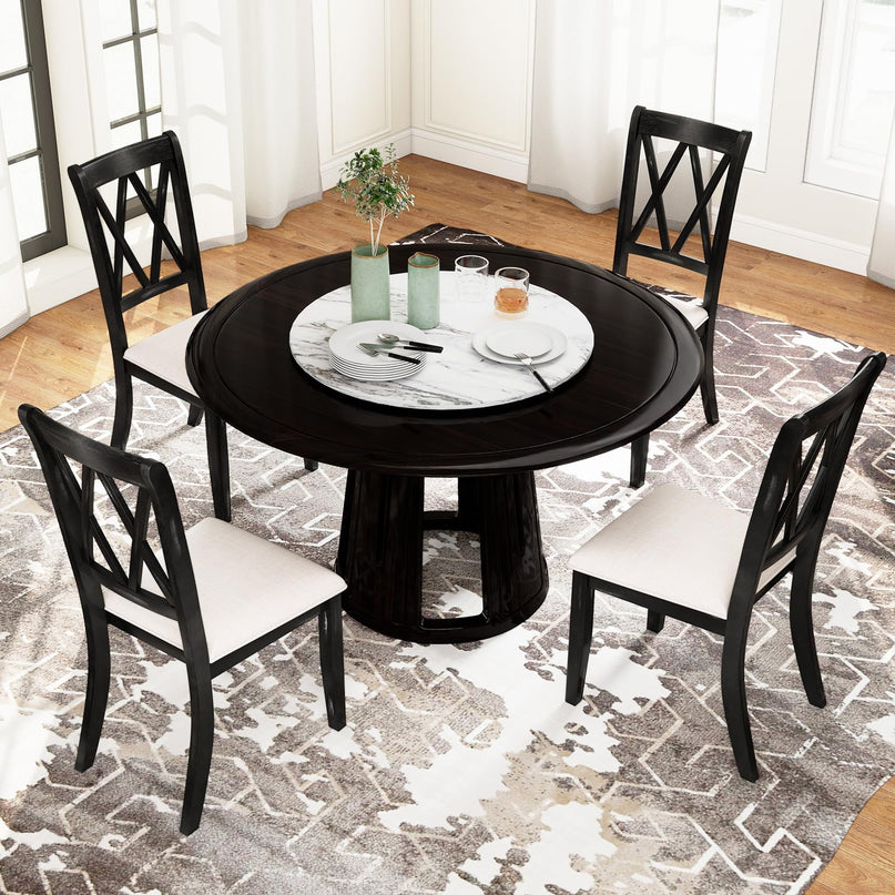 Giantex Wooden Dining Chairs Set of 2/4 for Living Dining Room