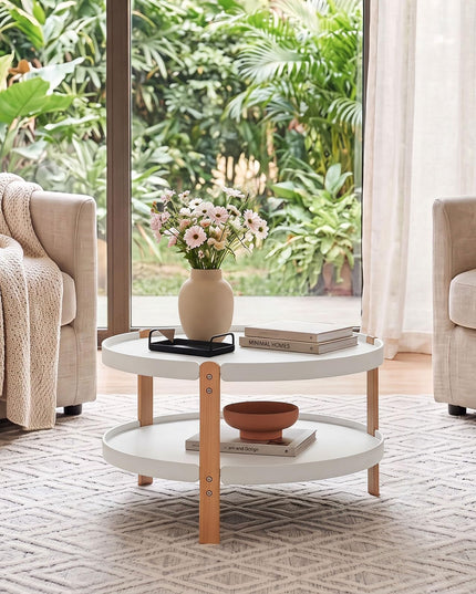 GIANTEX 23.5" 2-Tier Coffee Table with Storage