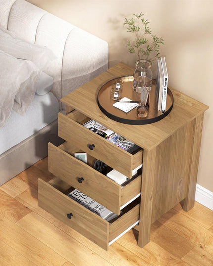 Giantex Nightstand with 3 Drawers for bedroom