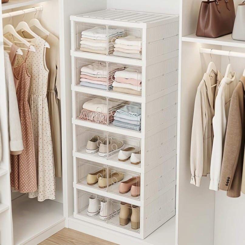 Giantex 6-Tier Folding Shoe Rack Organizer