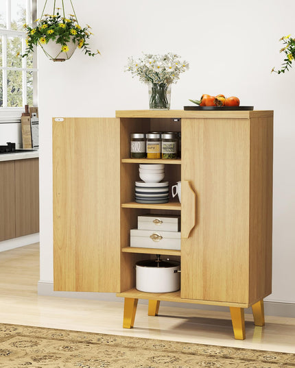 Giantex Sideboard Buffet Cabinet with Double Doors & Removable Shelves
