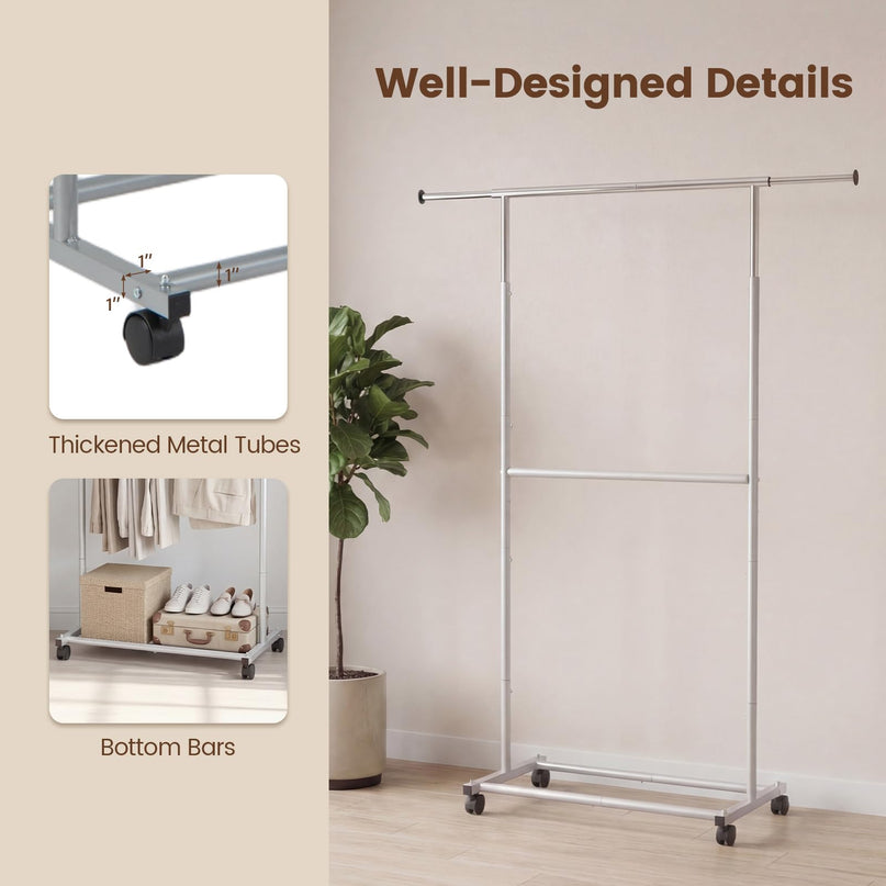 Giantex Extendable Clothes Rack for Dressing Room