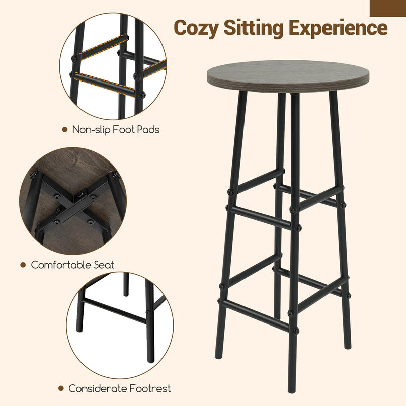 Ensemble table de bar et 2 tabourets Giantex pour la maison