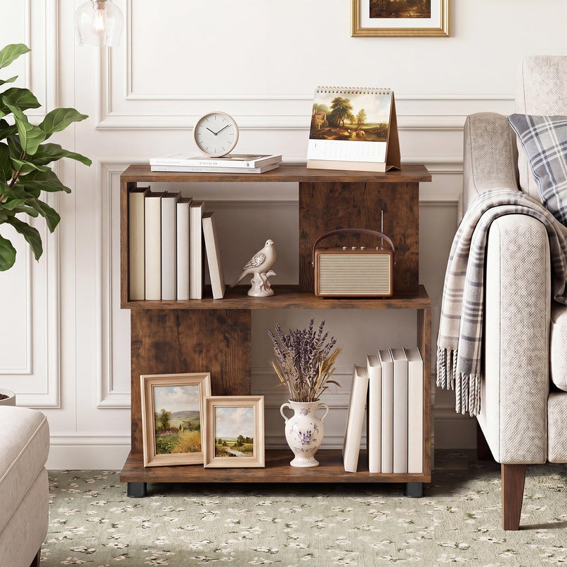 Giantex 3-Tier Geometric Bookshelf for Living Room