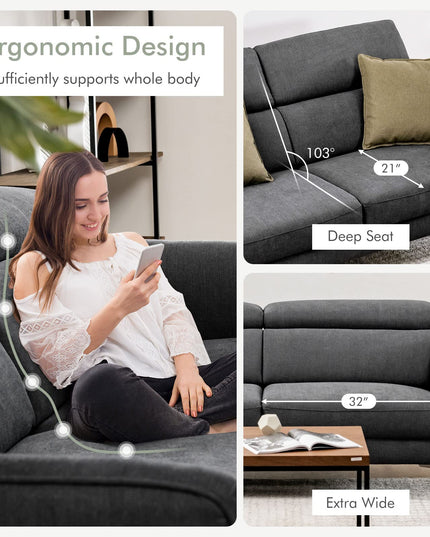 Giantex Sofa Couch and Accent Chairs Set