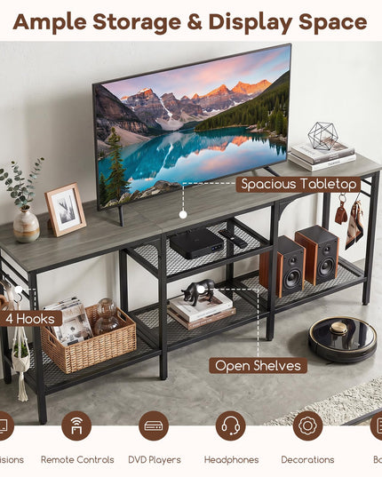 Giantex 3-Tier TV Stand for TVs up to 65 Inch with Open Storage Shelves