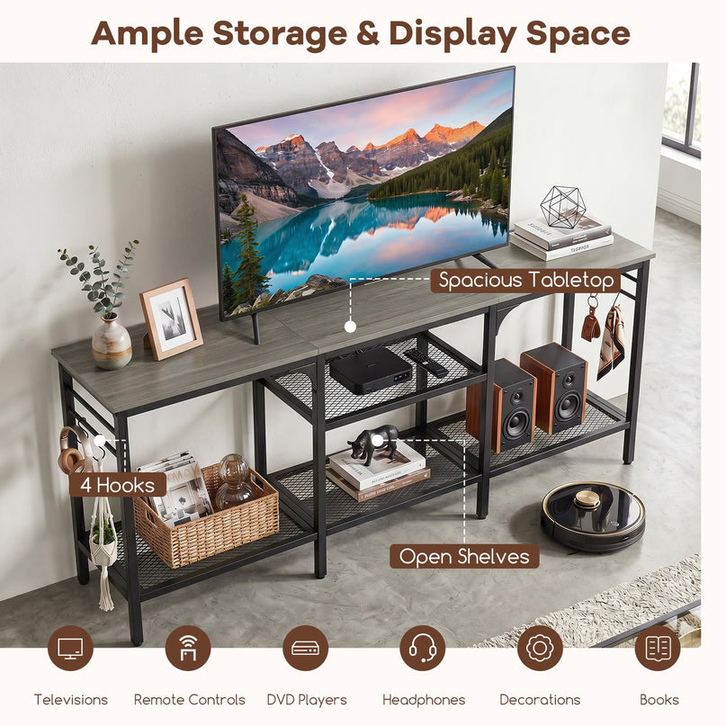 Giantex 3-Tier TV Stand for TVs up to 65 Inch with Open Storage Shelves