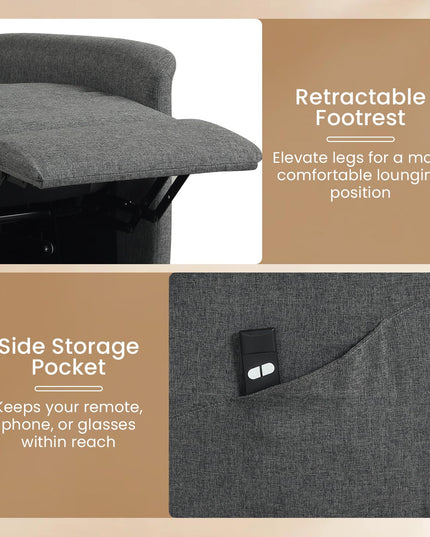 Giantex Power Lift Recliner Chair for Elderly | Electric Recliner Sofa w/Remote Control & Side Storage Pocket