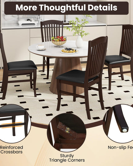 Giantex Wooden Dining Chairs Set for Restaurant