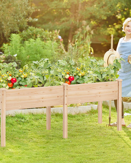 73" L x 23" W x 30" H Raised Garden Bed with Drain Hole
