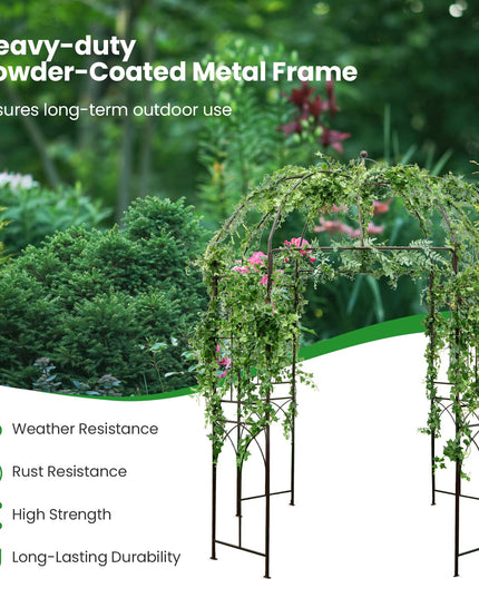 Giantex Birdcage Shape Garden Arbor, 8.4ft High x 7ft Wide