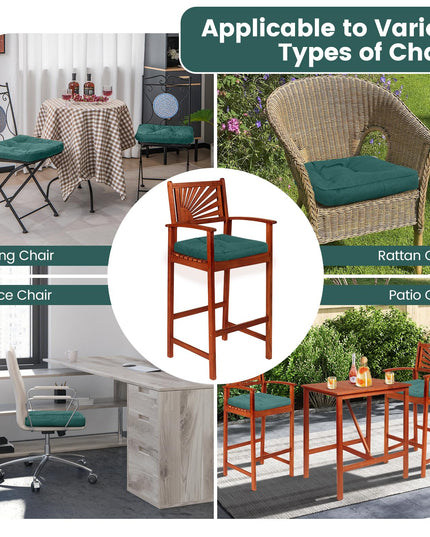 Chair Cushions for Dining Chairs 4 Pack, 17.5” x 17”U-Shaped Chair Pads with Polyester Cover