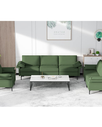 Giantex 3-Seat Sectional Sofa Couch, 100.5" L Convertible Sleeper with USB Port & Outlet