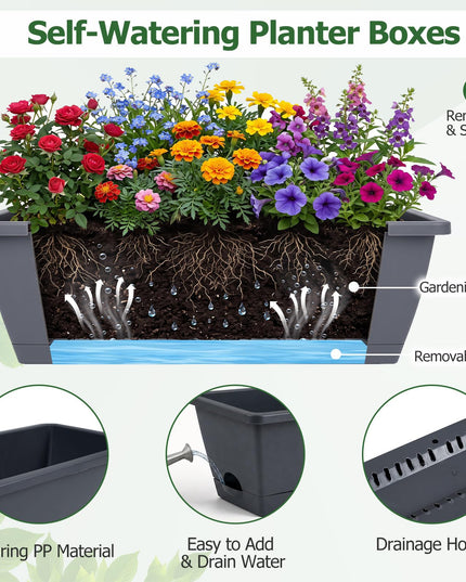GIANTEX 3-Tier Hanging Planter Boxes (1/2)