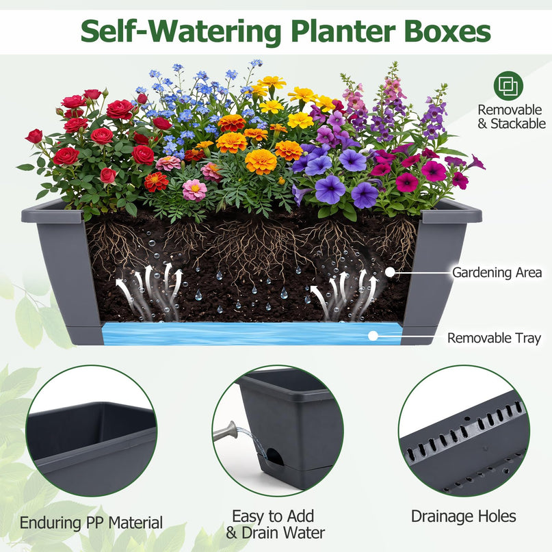 GIANTEX 3-Tier Hanging Planter Boxes (1/2)