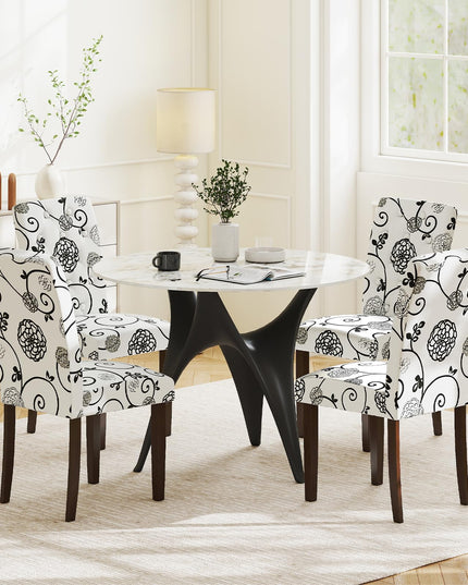 Giantex Tufted Dining Chairs Set of 2/4 Upholstered Kitchen Chairs