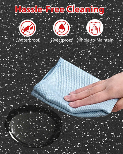 Giantex 0.4" Thick 24"x24" Interlocking Rubber Gym Floor Mats
