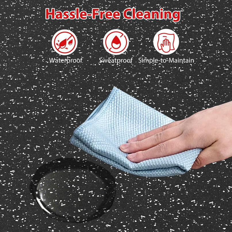 Giantex 0.4" Thick 24"x24" Interlocking Rubber Gym Floor Mats