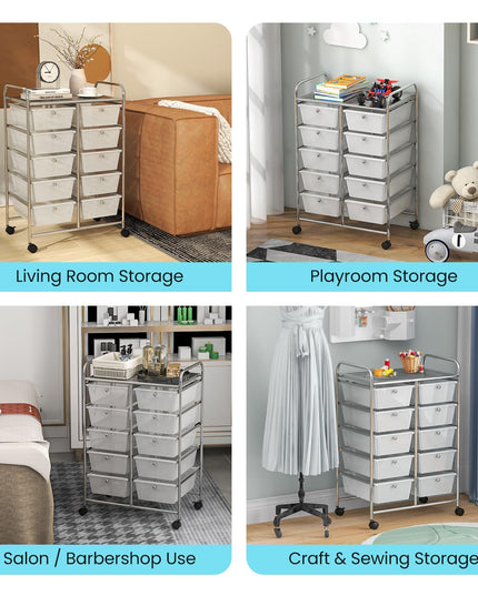 10 Drawers Rolling Cart, Classroom Organizers - Giantex