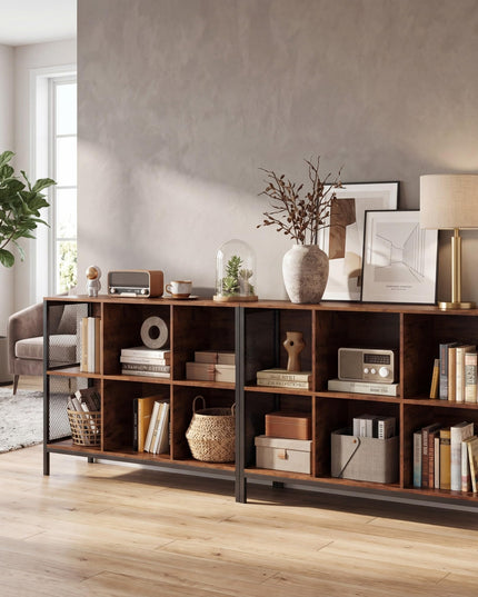 Giantex 42" Wide Bookcase with 6 Cubes
