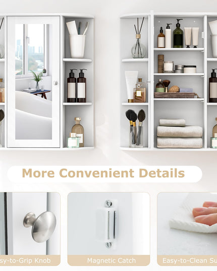 Giantex Medicine Cabinet, Bathroom Wall Cabinet with Mirror