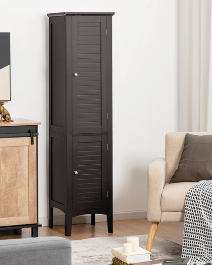 Storage Cabinet Bathroom High Cabinet with 5 Tier Shelves