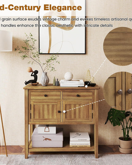 Giantex Buffet Cabinet with Storage Shelf, 2 Drawers