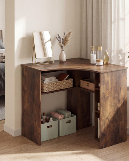 Giantex Corner Desk with Charging Station