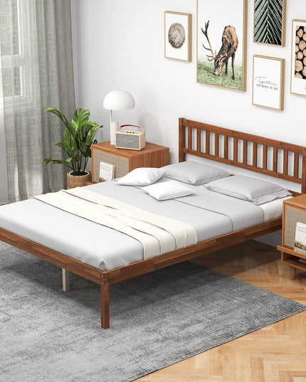 Giantex Wood Bed Frame with Headboard