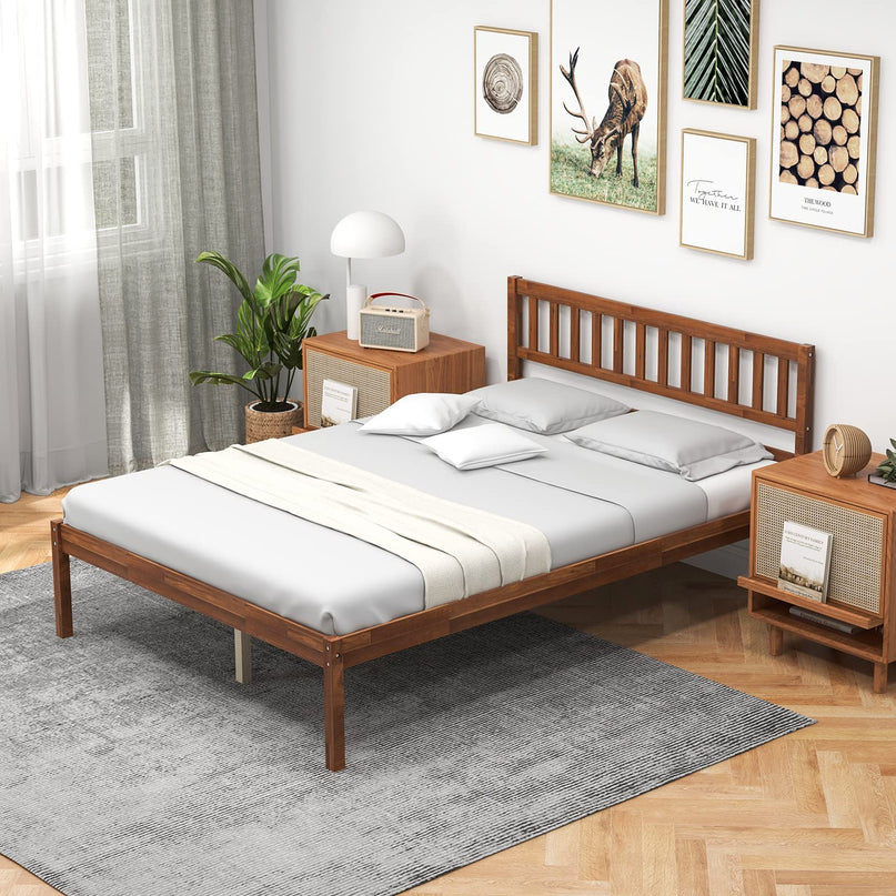 Giantex Wood Bed Frame with Headboard