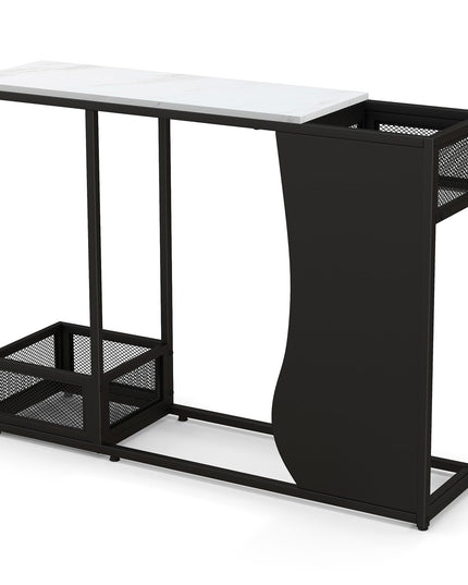 Giantex 43.5" Console Table for Entryway - Modern Entry Table with Faux Marble Top