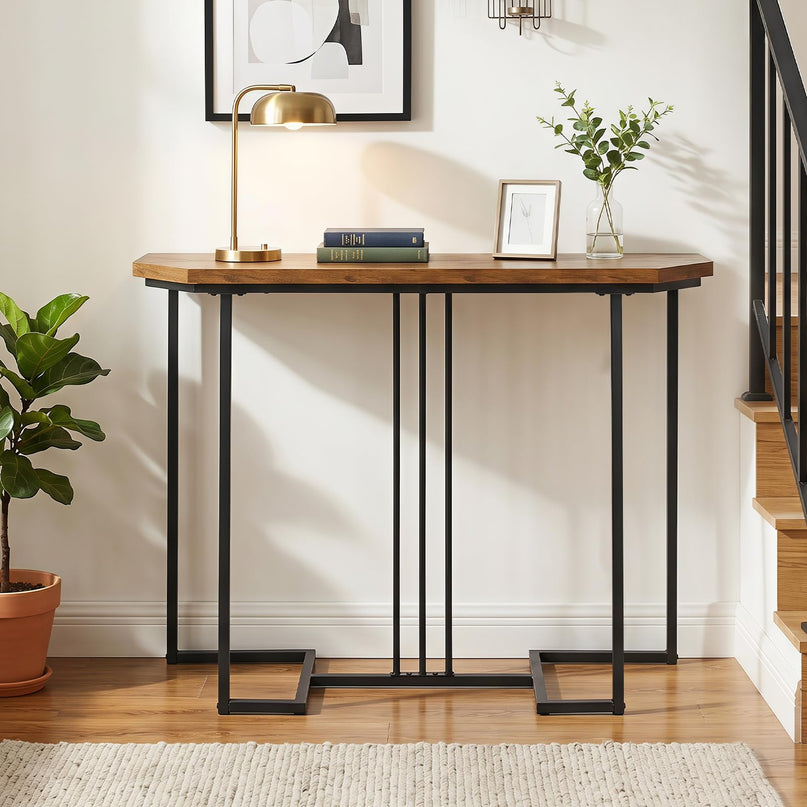 GIANTEX Modern Gold Console Table 44" Narrow Entryway Table