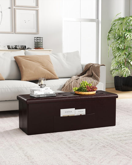 Giantex 43 Inches Folding Storage Ottoman Bench for Living Room