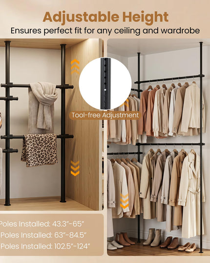 Giantex Floor to Ceiling Clothes Rack for Bedroom