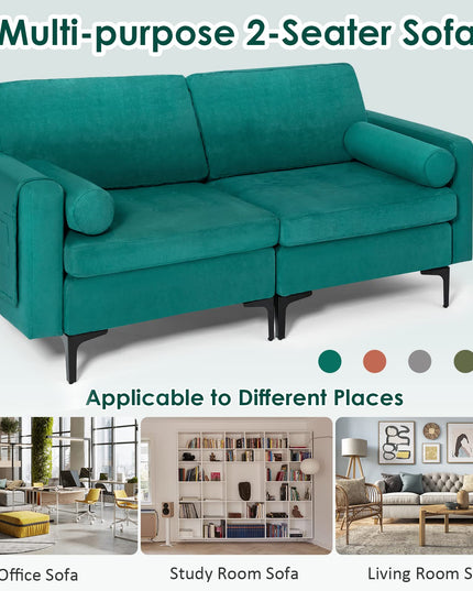 Giantex 68" Modern Loveseat, 2-Seater Sofa Couch