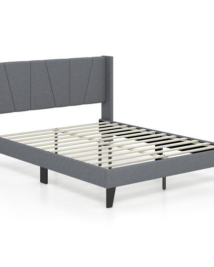 Giantex Bed Frame with Wingback Headboard