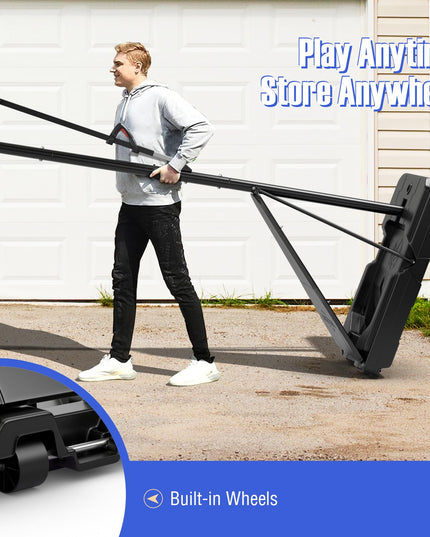 Giantex Portable Basketball Hoop Outdoor - 4.9-10 FT Height Adjustable Basketball Goal System