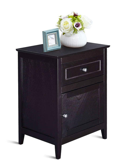 Wooden End Table W/Shelf - Giantex