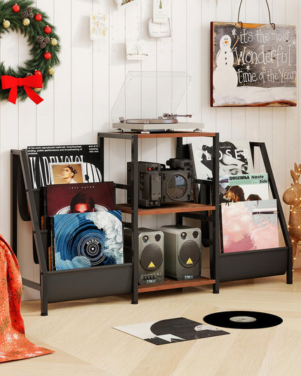 Giantex Record Player Stand with Vinyl Storage