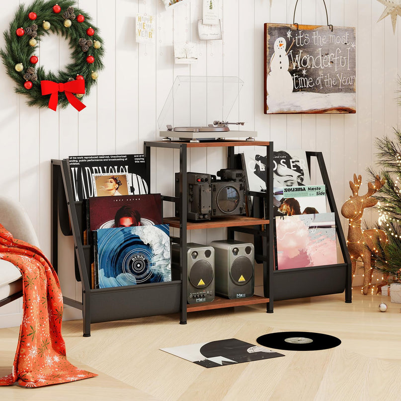 Giantex Record Player Stand with Vinyl Storage